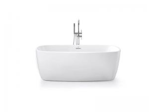 Quality Antibacterial Acrylic Stand Alone Bathtub , SP1840 White Free Standing Bathtub for sale