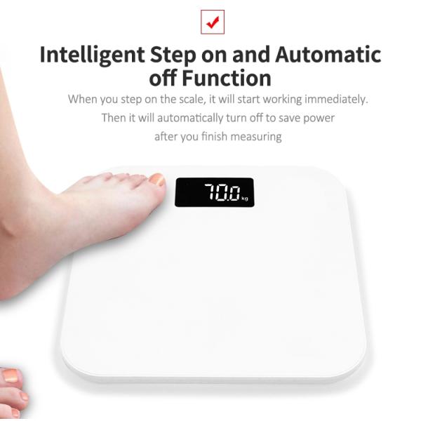 Battery Powered Full ABS Plastic Platform Electronic Body Weight Scale