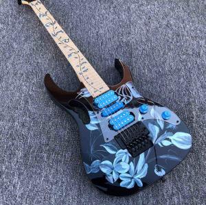 China 2019 High quality Electric Guitar Floyd rose Electric Guitar Hand painted guitar body free shipping on sale