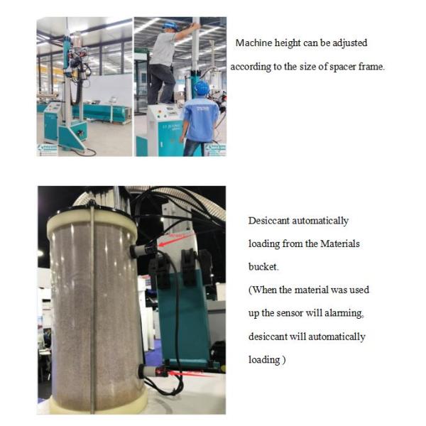420 Kg Desiccant Filling Machine 0.65 MPa With Easy Butyl Changing Device
