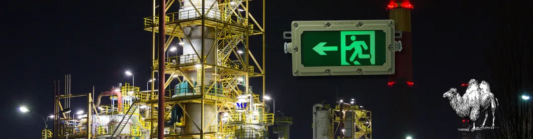 Battery Back Up Luminaries Atex LED Fireproof Exit Sign Emergency Light with IP65 Waterproof