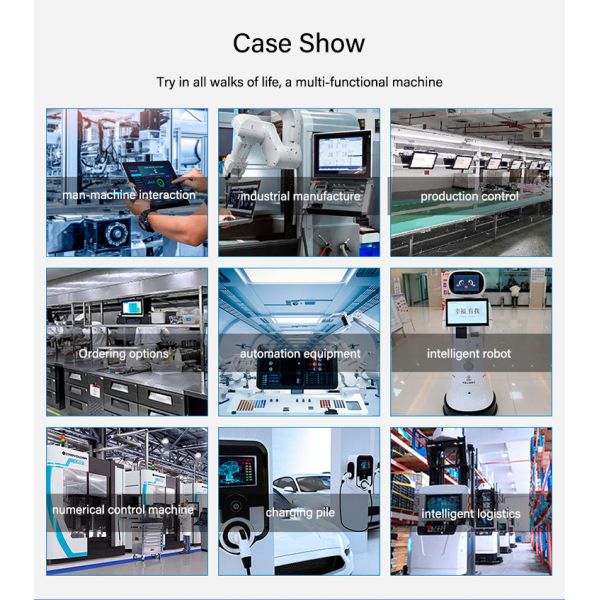 Wall Mount Android Industrial All-In-One PC Touch Screen Panel 10-Point Touch 1 Year Warranty Multi-size for Factory Automation