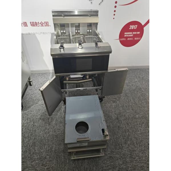 Electric Two Pots 3 Baskets Touchscreen Panel With Oil Filter System Fryer