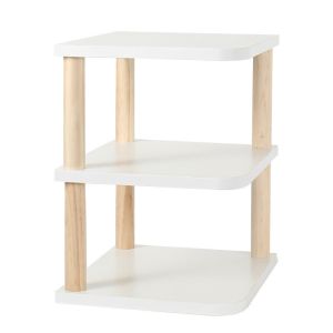 Multilevel Wooden Desktop Bookshelf Desktop Storage Shelf Wooden Display Shelf,