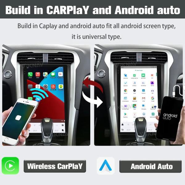 For 2013-2021 Ford Mondeo 13.6Inch Screen Car radio 128G Navigation GPS Multimedia Player Wireless Carplay 4G