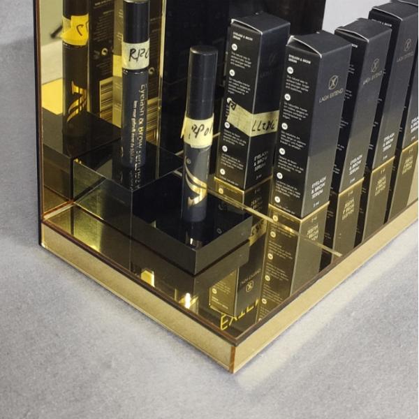 Clear Makeup Display Case Black Stand Rack Counter Acrylic Cosmetics Display Rack