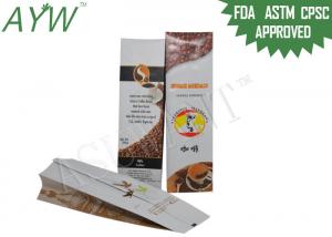 China Valve Sealed Coffee Bags 8oz , Foil Lined Coffee Bean Packaging Bags For Australia Bun Coffee on sale