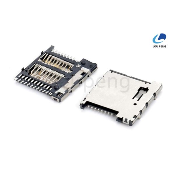 Insulation Resistance 1000 MΩ Minimum Micro SD Memory Card Holder Featuring Dielectric Withstanding Voltage AC 50OV Rm s Data Protection