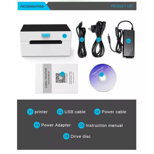 110mm Bluetooth Shipping Thermal Label Printer 4x6 150mm / S