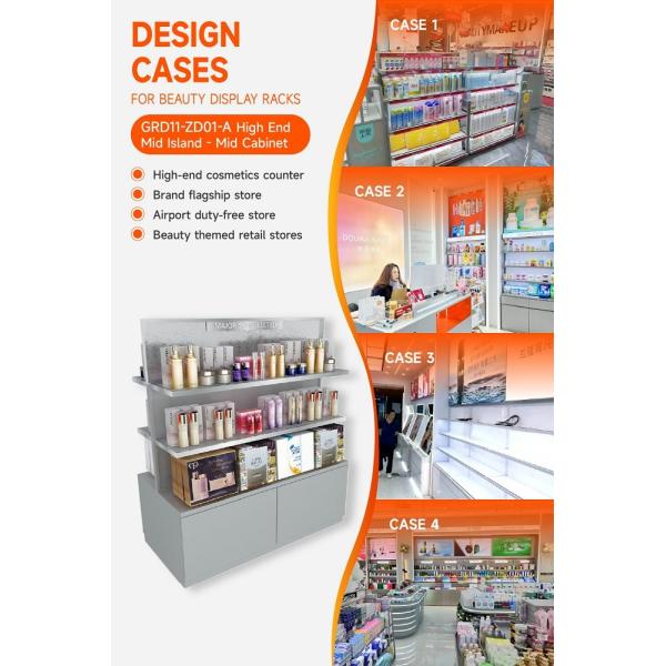 GDR11-ZD01-A Retail Store Display with LED Light Strips and Gray Glass for Mall Boutiques