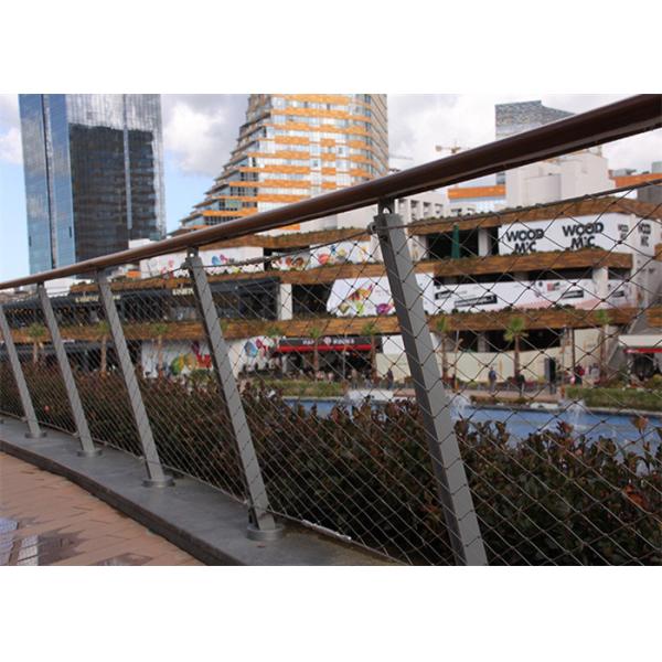 Weather Proof Balustrade Infill Panels Mesh Diamond X Tend Cable Mesh 1.0mm