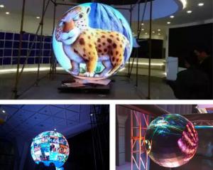 Quality Full Color External Led Sphere Display , Led Video Ball With Diameter 1 Meter for sale