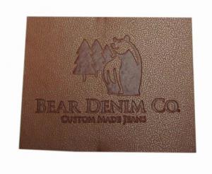 Quality Printing ODM Custom Leather Labels Adhesive Backing for sale
