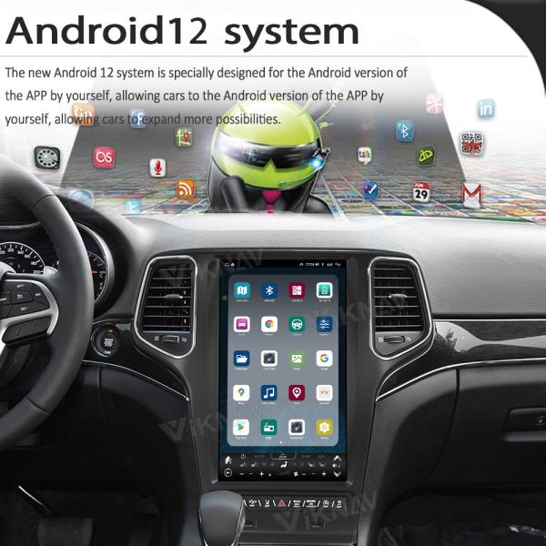 Viknav Car Radio For Jeep Grand Cherokee (2014-2019) 14.4 inch Android 13 Auto Stereo GPS Navigation Wireless Carplay