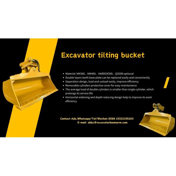 Customized Excavator Tilt Bucket with 45 Degree Rotation and Customizable Capacity