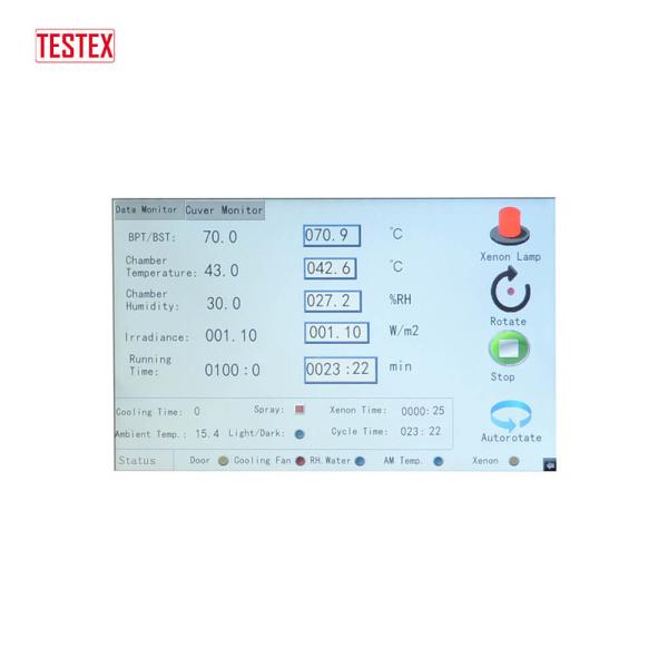 25 ~ 50 ℃, Resolution 0.1 ℃ Temperature Range Real-time Monitoring Light Fastness Tester for Color Fastness Test