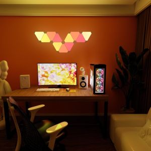 Quality Adjustable RGBIC Smart Triangle Led Light with Wifi Bluetooth Control for sale