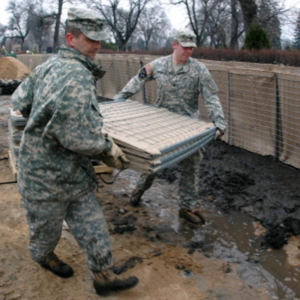 Welded Type Square Hole Gabion Defensive Barrier