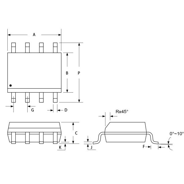 MSOP-8 Package ESD Array SE02P8M14HA ESD Surge Protection Low Clamping Voltage