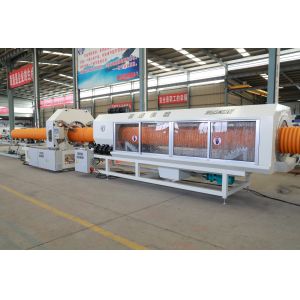 PE PP Plastic Double Wall Corrugated Pipe Manufacturing Line For Drain Pipe