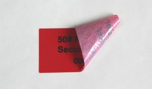China Custom Printed Security Label Sticker Void Open Self Seal Label For Packing on sale