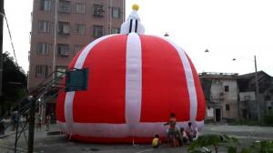 China Fabric Outdoor Inflatable Dome Tent , Red Inflatable Promotion Air Tent Figure on sale