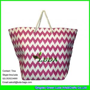 China LUDA large chevron red beach bag fashion wholesale china import straw beach bag on sale