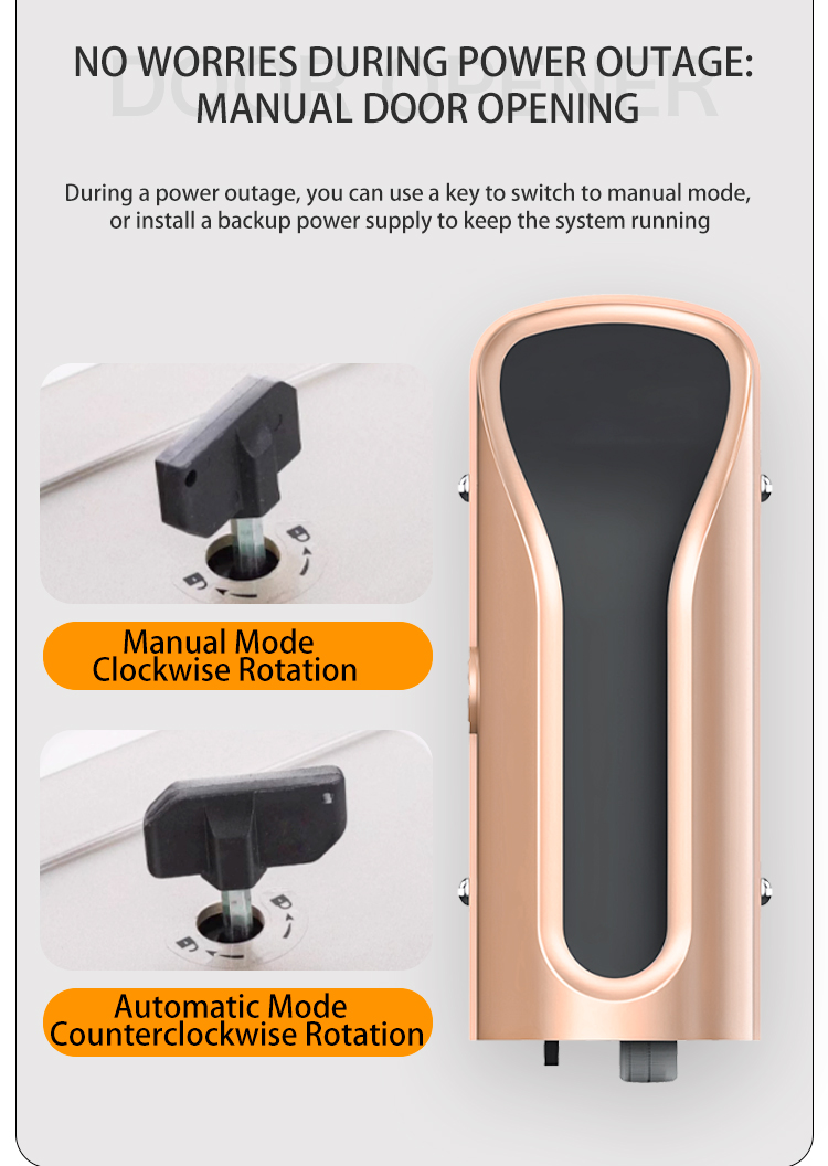 Self Installable Rolling Door Operator Ground Mounted With Switch Motor Remote Control Key Card Access