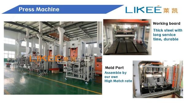 12000pcs/H Automatic Aluminium Food Container Making Machine Multiple Cavities