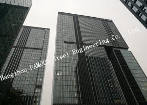 Quality Hidden Framed Aluminum Glass Curtain Wall Heat Insulation For Commercial Office Mall for sale