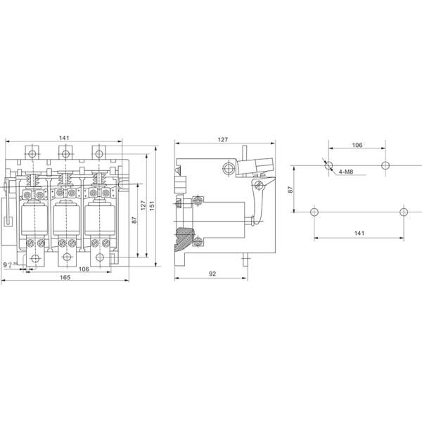1140V 630A 50HZ Type A MCB Type C Low Voltage Vacuum Contactor