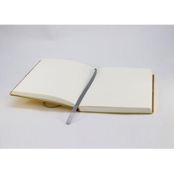 Elastic Lemon Yellow Paper Cover Notebook Offset Paper For Business Note