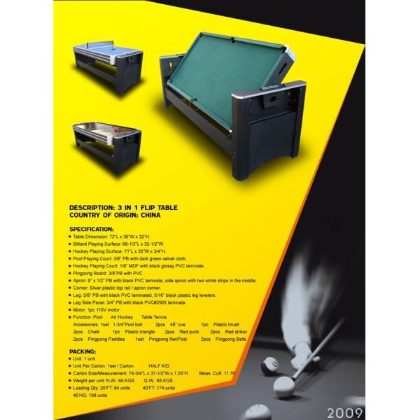 Promotion Air Hockey Multi Game Table 7FT 3 In One Game Table For Adult