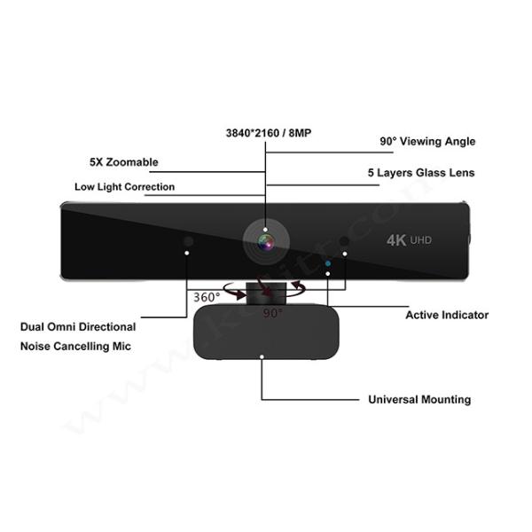 UHD 1080P 60FPS Meeting Room Video Conference Camera / 4K Web Camera For Live Streaming