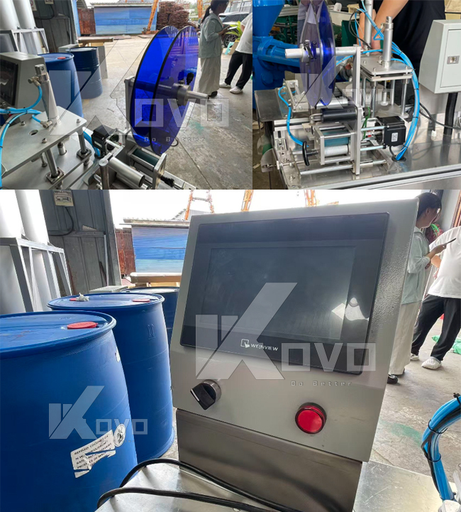 Semi-Automatic Toilet Block Blue Bubble Pleated Wrapping Machine