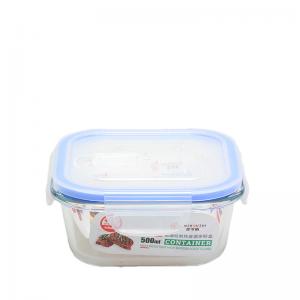 Quality Non Toxic 500ML Glass Food Storage Containers With Locking Lids Leak Proof for sale