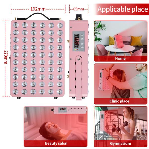 300W Portable 630nm 660nm 810nm 850nm Face Skin Care Red Light Therapy Panel