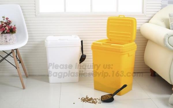 pet food container, pet food storage container ,dog food container, storage container with sealed lid, cat food dog food