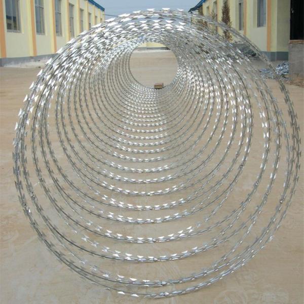 Practical Razor Wire Fence Easy Installation With Sharp Blades Rust Resistant