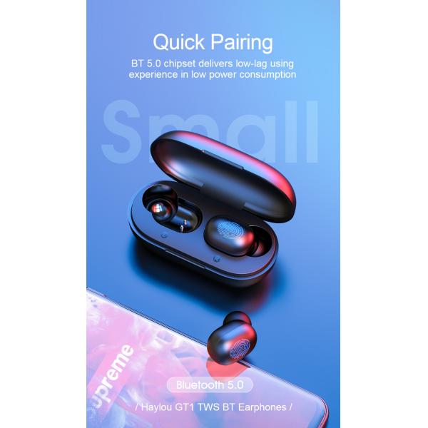 Gt1 Tws Fingerprint Touch Bluetooth Earphones Noise Cancelling HD Stereo Wireless Headphones