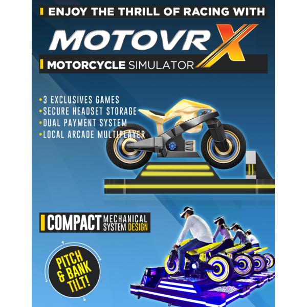 Optional Color VR Motorcycle Simulator Immersive Game Support Multiplayer
