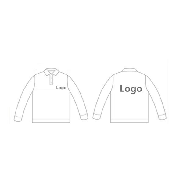 Cotton 2 - ply Interlock Button Cuffs Long Sleeve Polo Shirts Casual Type