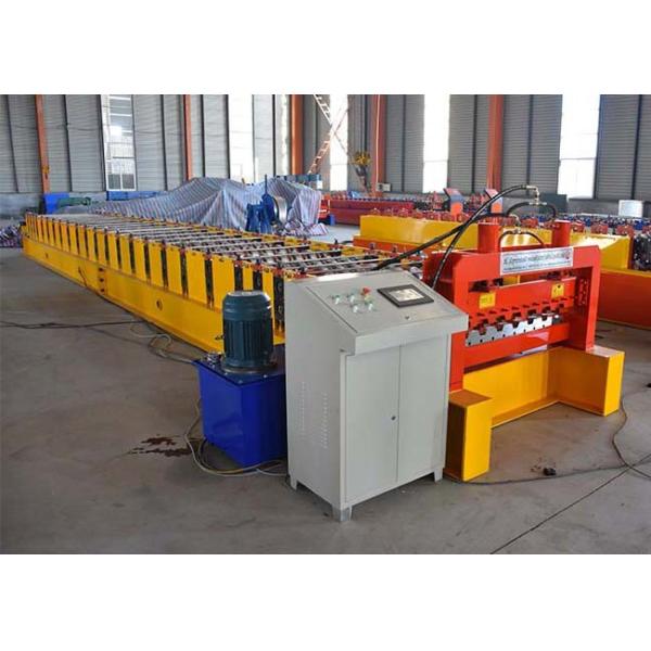 Bearing Plate Metal Deck Forming Machine , High Efficient Floor Tiles Making Machine