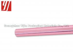 China Pink Coating 12 Micron Colored Foil Rolls For Cosmetics Bottle on sale