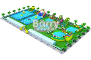 Quality Inflatable Dry Water Park Equipment Playground Business Plan PVC Tarpaulin 0.9mm for sale