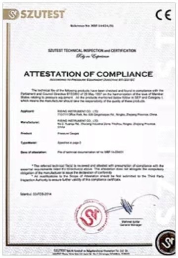 Wesen Technologies (Shanghai) Co., Ltd. Certifications