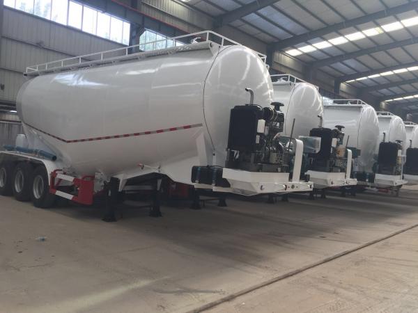 Buy 3 Axle 40m3 48T Bulk Cement Tanker Trailer For Concrete Batching Plant at wholesale prices