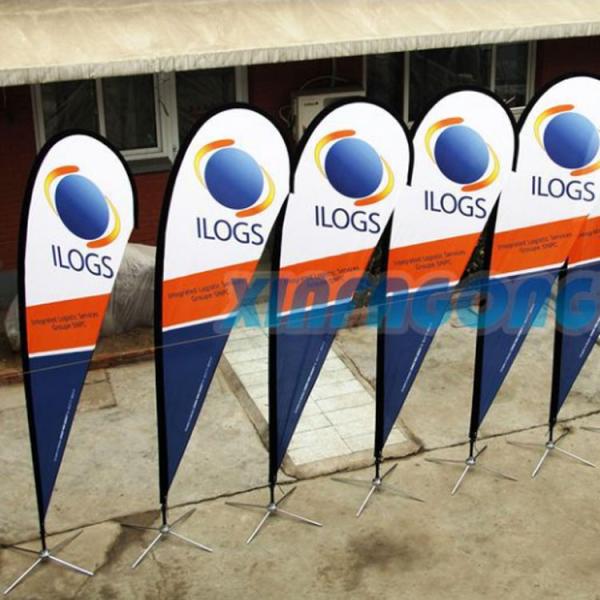 Customization Water Beach Flag and banners advertising feather flags with base custom teardrop flag