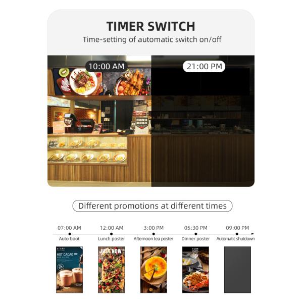 JCVISION LED Panel TFT 32 Inch Digital Menu Display Wall Mounted