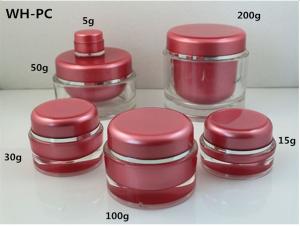 China empty 5g 15g 30g 50g 100g 200g plastic cosmetic round face body cream jar on sale